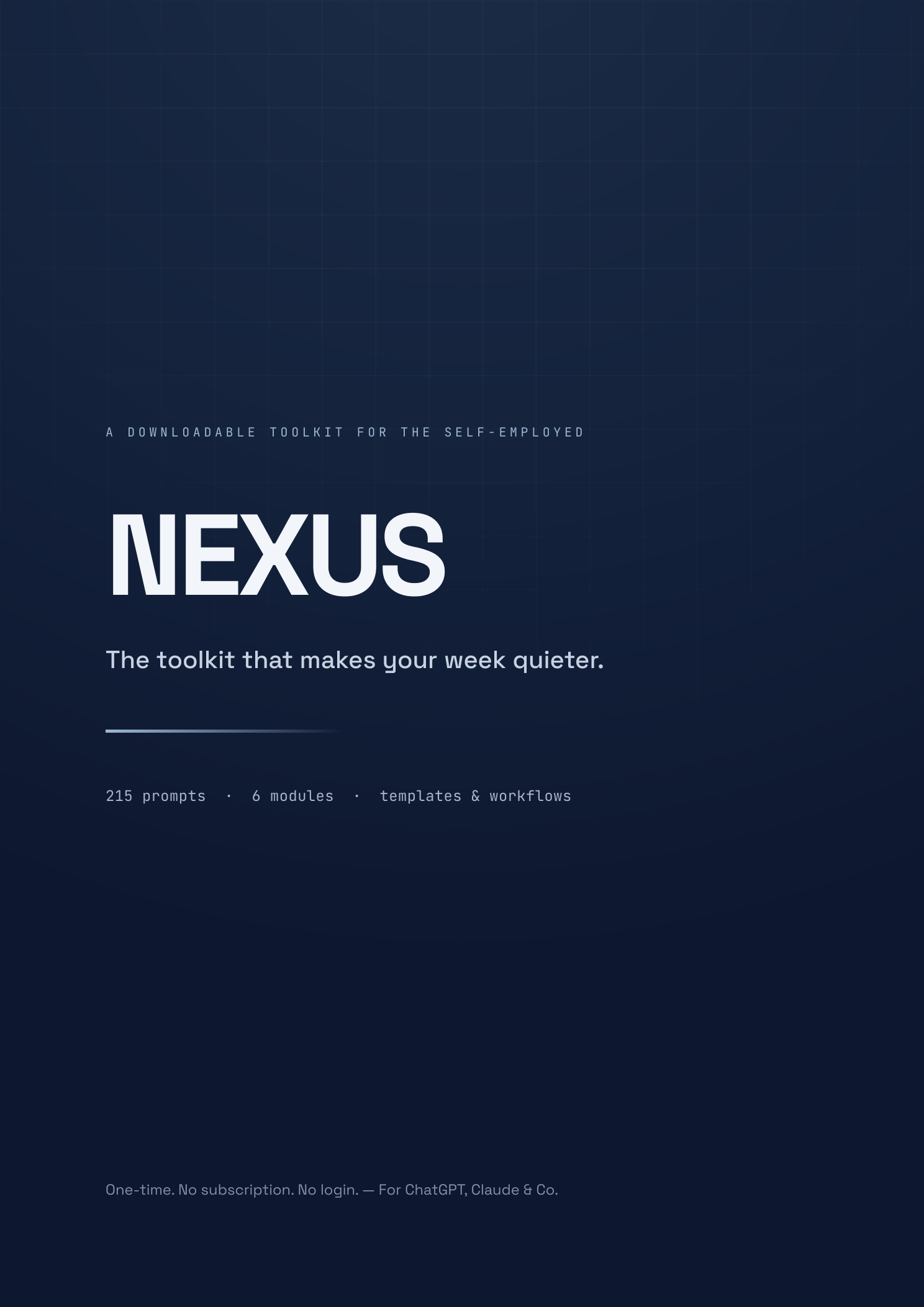 NEXUS Toolkit — Cover